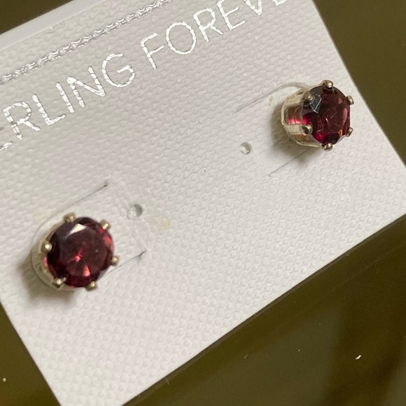 Nordstrom Jewelry - NWT 💎 Garnet Red Studs - Sterling Silver from Nordstrom